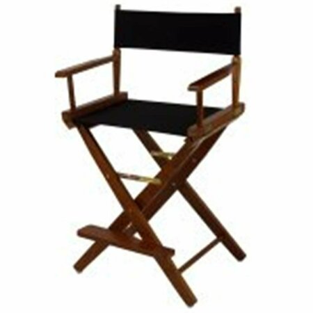 DOBA-BNT 206-24-032-15 24 in. Extra-Wide Premium Directors Chair, Oak Frame with Black Color Cover SA2691197